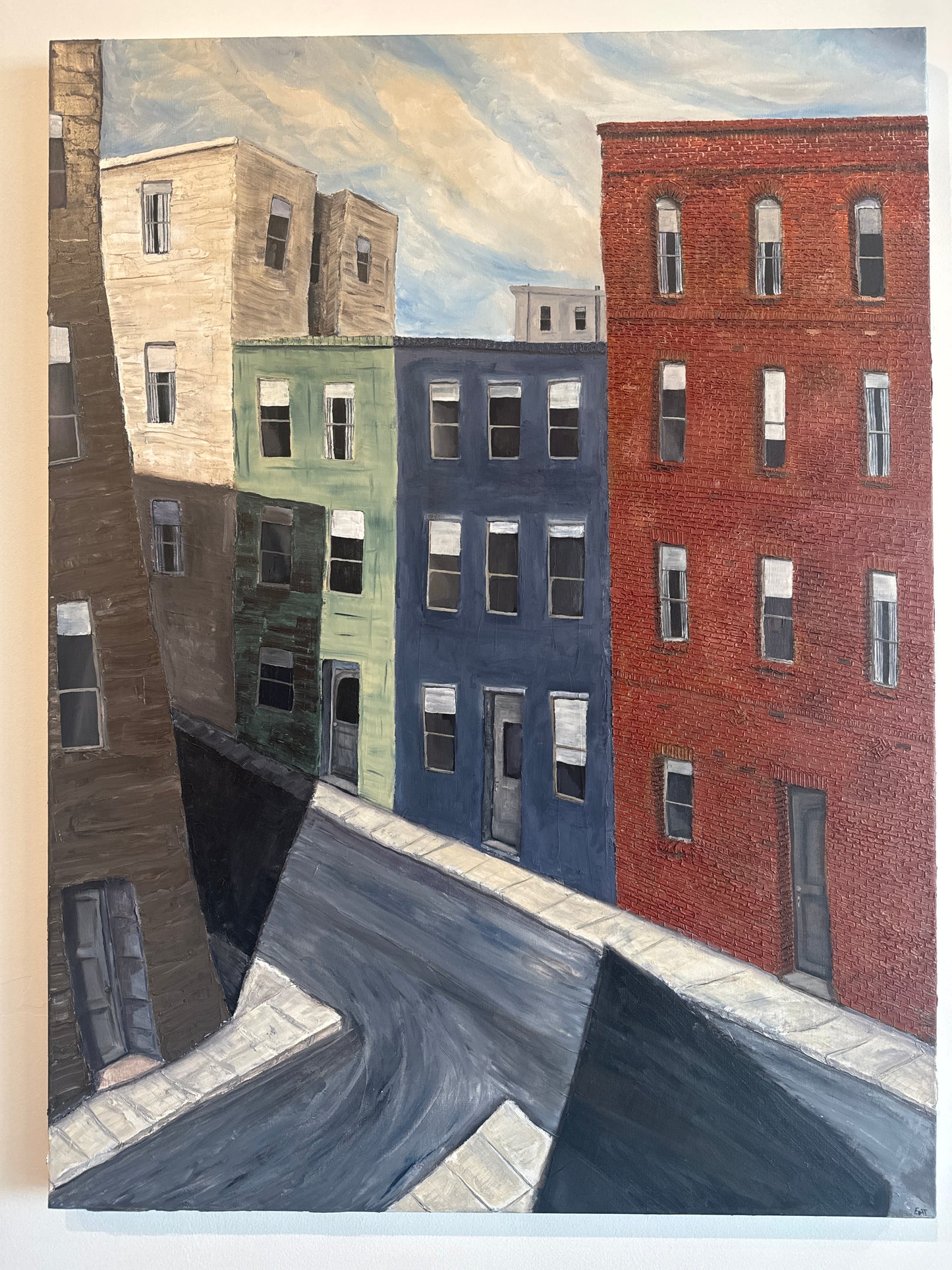 Brick #9 Oil on canvas