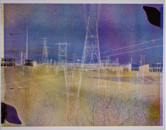 “SCE Vista Substation, 2025” Risograph Print by Andrew K. Thompson