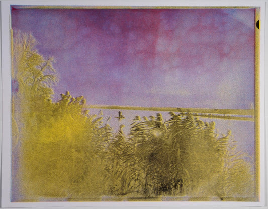 “Paddleboarding Onondaga Lake, 2025” Risograph Print by Andrew K. Thompson