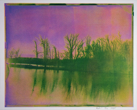 Maple Bay, Onondaga Lake, 2025 Risograph Print by Andrew K. Thompson