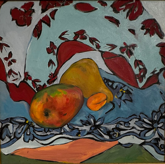 Pear with Mango and apricot by Cynci Cutter