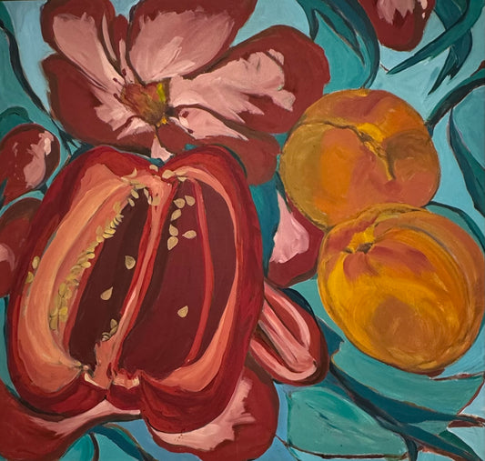 Red Pepper with Apricots by Cynci Cutter