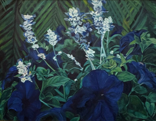 Purple Petunias by Cynci Cutter